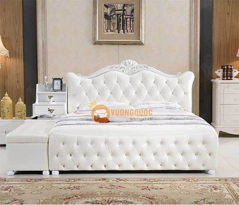 Giường ngủ đa năng màu trắng sang trọng YFC 8788-3
